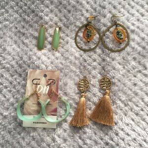 Lot of 4 pairs of fun earrings